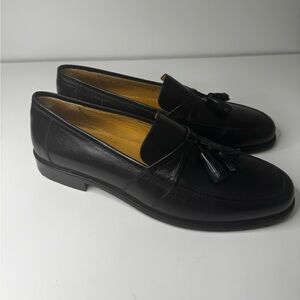 Johnston & Murphy Men’s Tassel Loafer Italian ShoesBlack Leather Sz 11.5